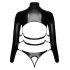 Bad Kitty - Set bondage con pecho abierto (negro) - M