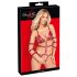 Bad Kitty - Cuerpo bondage tachonado (rojo) - M