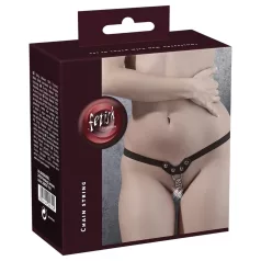 Fetish - tanga negra con tachuelas y cadenas (tallas S-L)