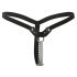 Tanga fetiche con cadenas y tachuelas - negro (S-L)