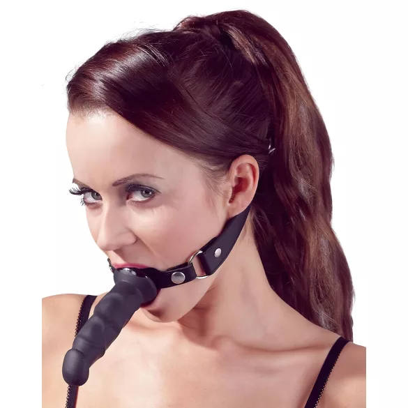 Fetish - mordaza con consolador - negro