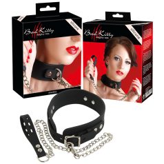 Bad Kitty - collar y correa de silicona (negro) Bad Kitty - collar y correa de silicona (negro)