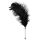 Pluma de avestruz acariciadora, mango acrílico (negra)