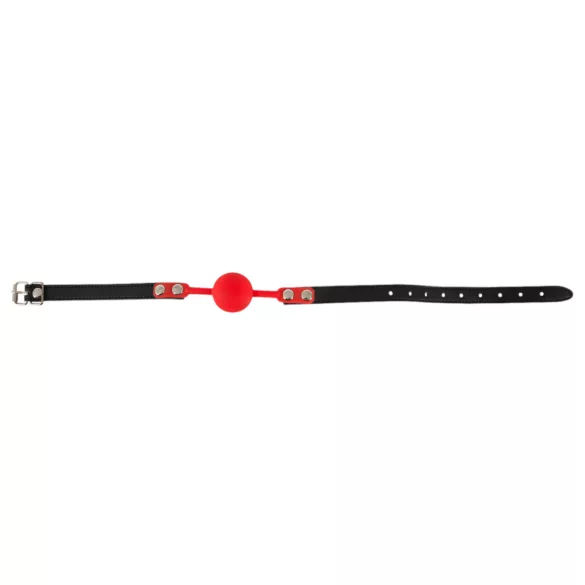 Bad Kitty - mordaza boca silicona - correa polipiel - rojo