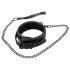 Bad Kitty - Collar y correa con gemas (negro)