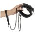 Bad Kitty - Collar y correa con gemas (negro)