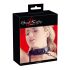 Bad Kitty - Collar y correa con gemas (negro)