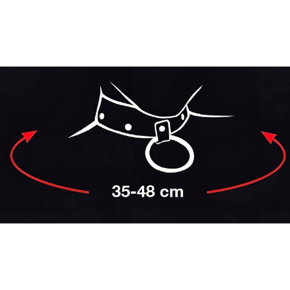 Bad Kitty - collar con corazón y correa de metal - negro