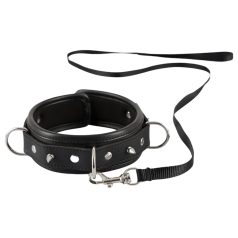 Bad Kitty - Spiked, Studded Collar with Leash (Black) Bad Kitty - Spiked, Studded Collar with Leash (Black)