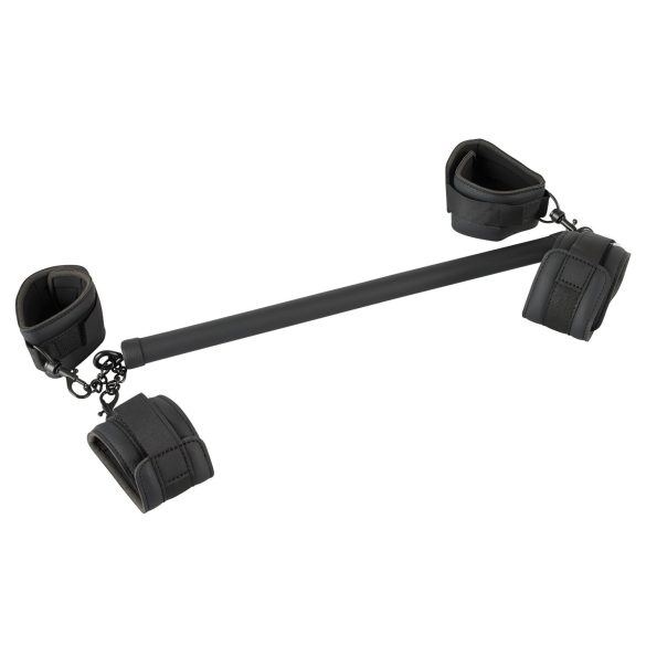 Fetish - Set de Barras de Restricción de Cuero Sintético (6 piezas) - Negro