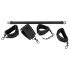 Fetish - Set de Barras de Restricción de Cuero Sintético (6 piezas) - Negro