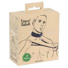 Vegan Fetish - collar y correa con remaches (negro)