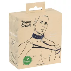   Vegan Fetish - collar con tachuelas y correa - polipiel negra