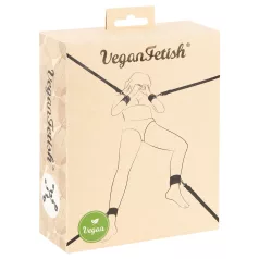   Vegan Fetish - set de ataduras para cama - cuero vegano negro