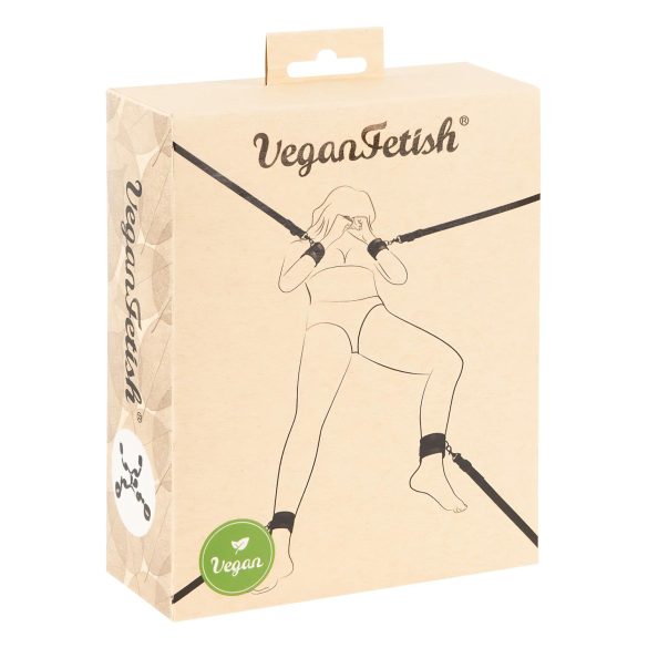 Vegan Fetish - Set de ataduras para cama (negro)