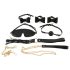 Bad Kitty - set de bondage en bolso - 7 piezas (negro-oro)