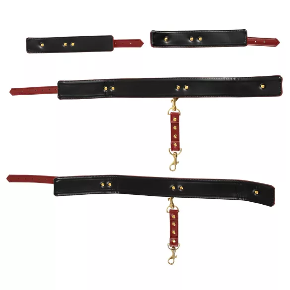 Bad Kitty - set de esposas para muslos y manos - rojo