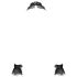 Bad Kitty - Set de Amarre Ondulado (4 piezas) - Negro