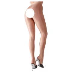   Cottelli - medias de seda brillantes para sexo (color natural) - XL