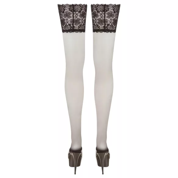 Cottelli - medias autoregentes - encaje ancho 15cm - negro - 5