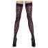 Cottelli Legwear - Medias negras estampado leopardo