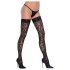 Cottelli Legwear - Medias negras estampado leopardo
