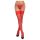Cottelli - Medias rojas de encaje floral - 3/M-L