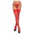 Cottelli - Medias rojas de encaje floral - 3/M-L