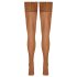 Cottelli - Medias con Encaje y Flores (Natural) - 3/M-L