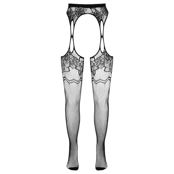 Cottelli - medias sexys de red con diseño - negro