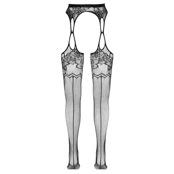 Cottelli - medias sexys de red con diseño - negro