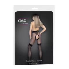 Cottelli - medias abiertas - encaje de red - negro