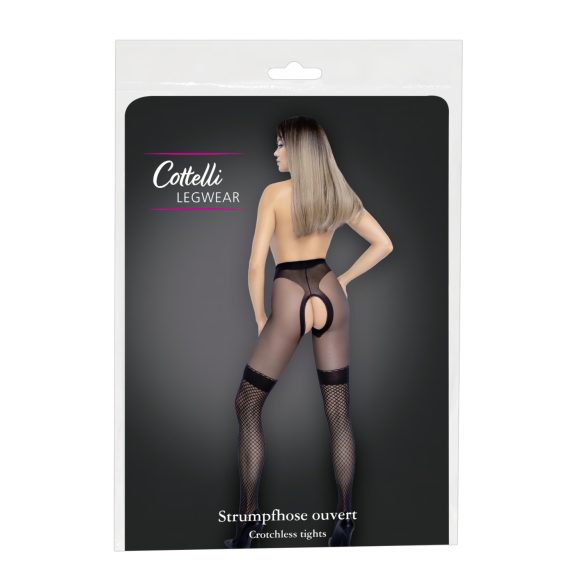Cottelli - Medias abiertas con red (negro) - 3