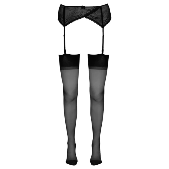 Cottelli - medias con costura trasera - talón alto - negro - 7