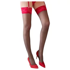Cottelli - medias negras con encaje rojo - 6