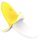 Solitaria - vibrador banana recargable y resistente al agua (amarillo-blanco)