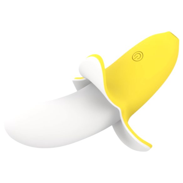 Lonely - vibrador recargable impermeable en forma de plátano - amarillo/blanco