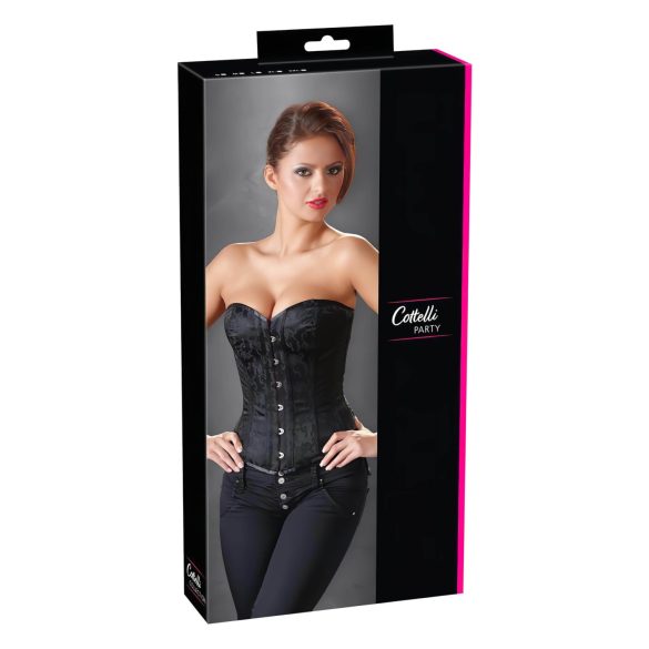 Cottelli - Corsé bordado para fiesta (negro)