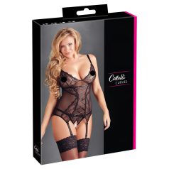 Cottelli - Top de encaje con cinta (negro)