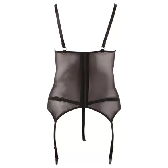 Cottelli - Top lencero de encaje con tiras - negro - XXL