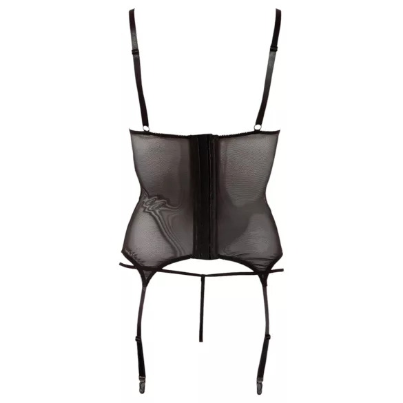 Cottelli - top transparente rayas brillantes - negro