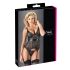 Cottelli - blusa transparente a rayas brillantes (negra) - M