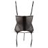 Cottelli - blusa transparente a rayas brillantes (negra) - M