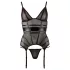 Cottelli - top transparente rayas brillantes - negro - M