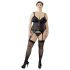 Cottelli Plus Size - Top ajustable con liguero (negro) - 2XL