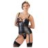 Cottelli Bondage - top brillante con esposas (negro) - XL