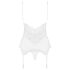 Conjunto Obsessive 810-COR-2 - Encaje con liguero (blanco) - L/XL