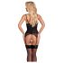 Cottelli - top abierto con perlas (negro)