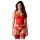 Conjunto Obsessive Cupide Desir - blusa transparente de encaje (rojo) - L/XL