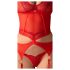 Conjunto Obsessive Cupide Desir - blusa transparente de encaje (rojo) - L/XL